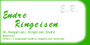 endre ringeisen business card